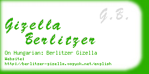 gizella berlitzer business card